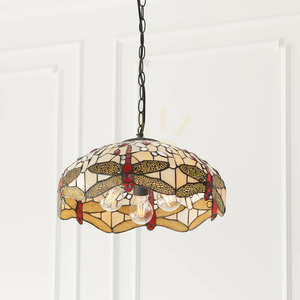 Dragonfly Tiffany bézs függőlámpa 70824 Interiors small 4