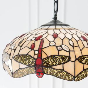 Dragonfly Tiffany bézs függőlámpa 70824 Interiors small 5