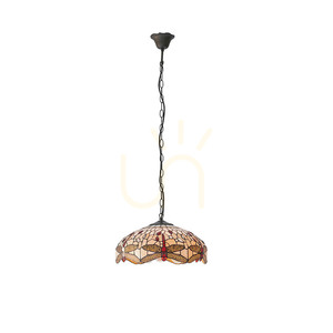 Dragonfly Tiffany bézs függőlámpa 70824 Interiors small 7