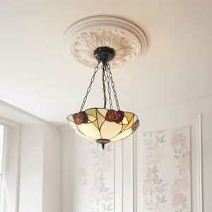 Tiffany függőlámpa Interiors Ingram többszínű üveg-acél 45 cm 111879 small 4