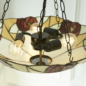 Tiffany függőlámpa Interiors Ingram többszínű üveg-acél 45 cm 111879 small 5