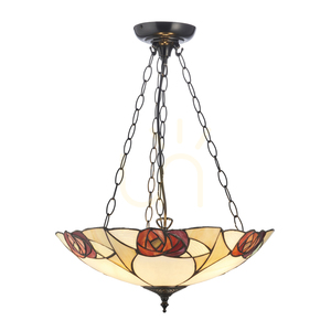 Tiffany függőlámpa Interiors Ingram többszínű üveg-acél 45 cm 111879 small 0