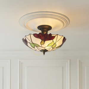 Mennyezeti lámpa Interiors Botanica Tiffany többszínű üveg-acél 45 cm 111896 small 2
