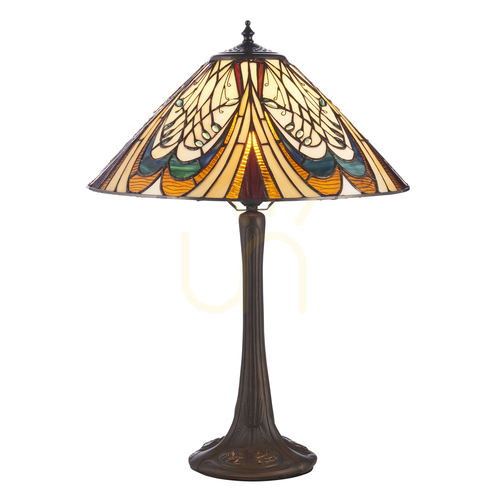 Jelölje be Tiffany asztali lámpa Interiors Hector többszínű 40 cm 112185