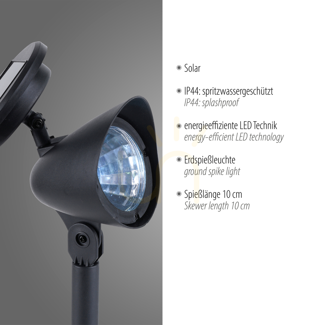 Kijelző LEKU-SOL kerti lámpa 19102-18 Fekete 3xLED LEKU-SOL kerti lámpa 19102-18 Fekete 3xLED