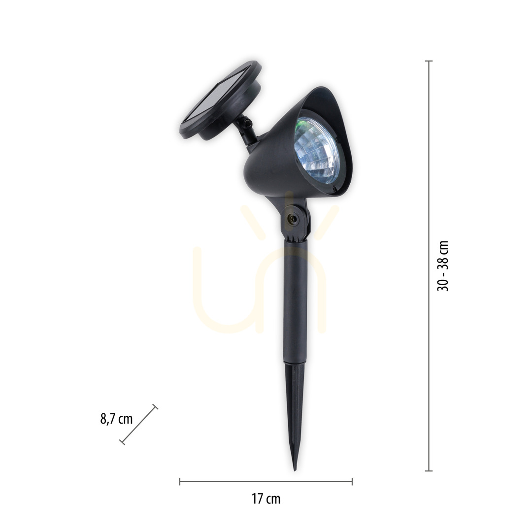 Előnézet LEKU-SOL kerti lámpa 19102-18 Fekete 3xLED LEKU-SOL kerti lámpa 19102-18 Fekete 3xLED