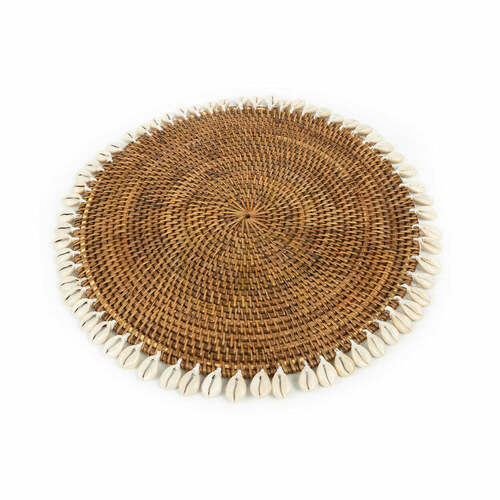 Jelölje be Tányéralátét BAZAR BIZAR Colonial Shell természetes barna 40 cm