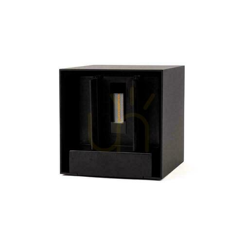 Jelölje be V-TAC 9 W-os LED COB napelemes fali lámpa, állítható, fekete négyzet alakú, 15x15 cm, IP65, VT-11109, 4000 K, 860 lm