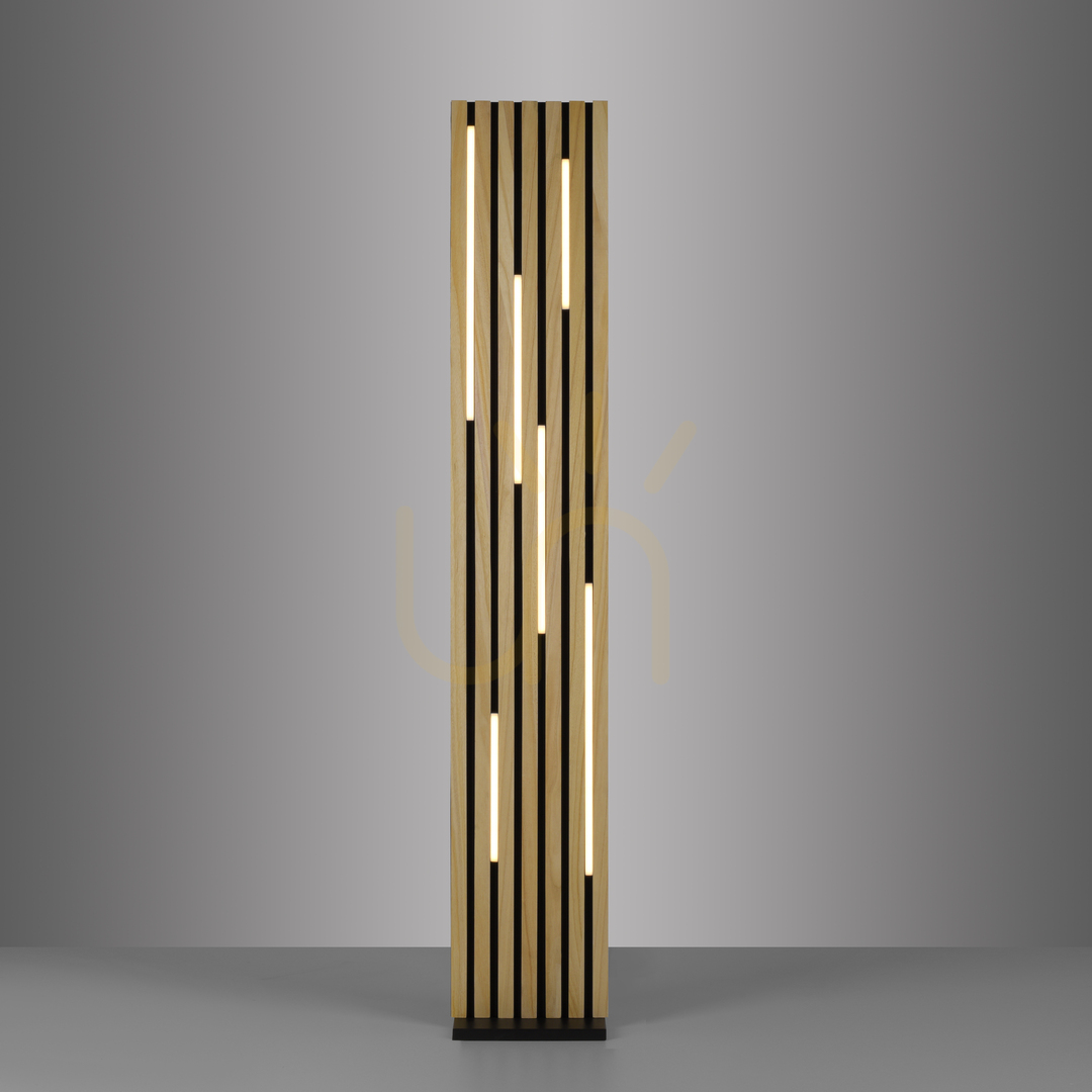 Kilátás Q-AKUSTIK 822-79 fa állólámpa 1 LED-del Q-AKUSTIK 822-79 fa állólámpa 1 LED-del