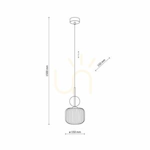 Sophia Cognac függesztett lámpa, 1 db XE14 small 8