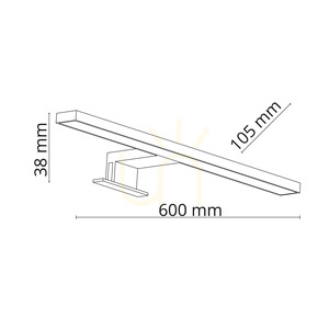 Leito Black 2 az 1-ben LED fali lámpa, 10 W, 60 cm small 1