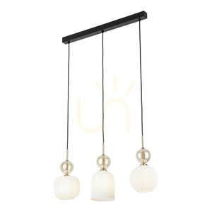 Sophia Cognac fehér függesztett lámpa, 3 db Xe14 small 6
