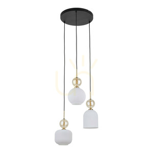 Sophia Cognacwhite függesztett lámpa, 3 db Xe14 small 0