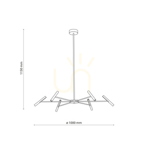 Niva Black 30 W-os LED függesztett lámpa small 12