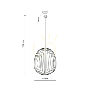Sphera L fekete függesztett lámpa 1 Xgx53 small 9