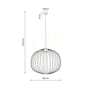 Sphera M fekete függesztett lámpa 1 Xgx53 small 10