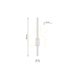 Flash New barna fali lámpa, M, 1 LED small 7