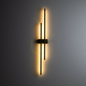 Flash New Brown Wood 2-LED-es fali lámpa small 1