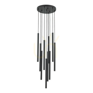 Ferro Black függesztett lámpa, 10 db Xg9-es kör alakú small 0