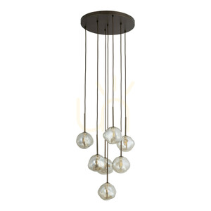 Lava Brown függesztett lámpa, 7 db XG9-es izzóval small 0