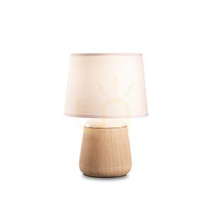 Asztali lámpa Ideallux KALI TL1 fehér-barna E14 1x40W 245331