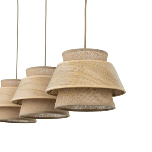 Kalum Wood függesztett lámpa, 3 db XE27-es small 4