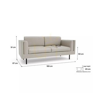 CHELSEA kétszemélyes kanapé – Cream City Sofa small 4