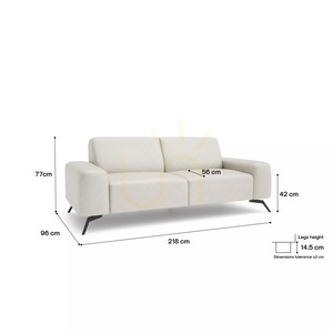 SOHO kétszemélyes kanapé – Cream City Sofa small 4