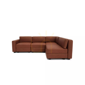 GRACIA 4-üléses sarokmoduláris kanapé – terrakotta színben, a City Sofa-tól small 0