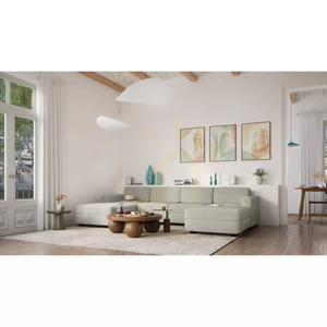 GRACIA moduláris kanapé – U alakú, 180 x 320 x 180 cm – bézs-szürke City kanapé small 6