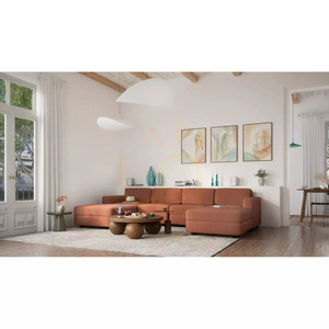GRACIA moduláris kanapé – U alakú, 180 x 320 x 180 cm – terrakotta színű, a City Sofa gyártmányában small 6