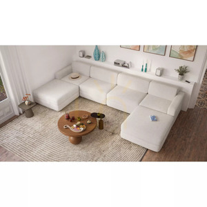 GRACIA moduláris kanapé – U alakú, 180 x 360 x 180 cm – krém-bézs színű City Sofa small 5