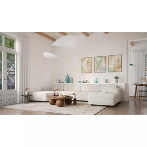 GRACIA moduláris kanapé – U alakú, 180 x 360 x 180 cm – krém-bézs színű City Sofa small 6