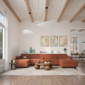 GRACIA moduláris kanapé – U alakú, 180 x 360 x 180 cm – terrakotta színű, a City Sofa gyártmányában small 1