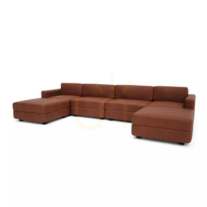 GRACIA moduláris kanapé – U alakú, 180 x 360 x 180 cm – terrakotta színű, a City Sofa gyártmányában small 3