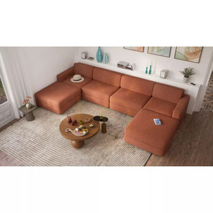 GRACIA moduláris kanapé – U alakú, 180 x 360 x 180 cm – terrakotta színű, a City Sofa gyártmányában small 5