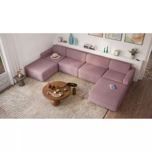 GRACIA moduláris kanapé – U alakú, 180 x 360 x 180 cm – halvány rózsaszín, City Sofa small 5