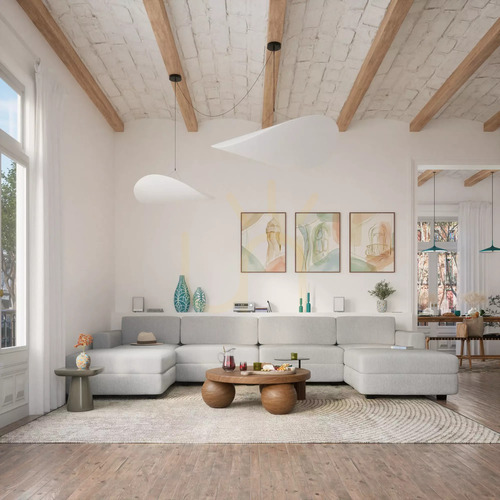 Jelölje be GRACIA moduláris kanapé – U alakú, 180 x 360 x 180 cm – City Sofa szürke