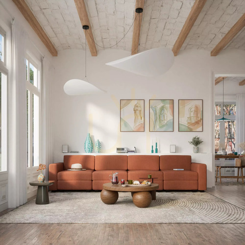 Jelölje be GRACIA moduláris kanapé – végmodul – terrakotta színű, a City Sofa gyártmányában