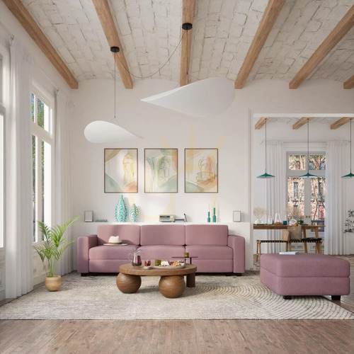 Jelölje be GRACIA moduláris kanapé – végmodul – halvány rózsaszín, a City Sofa gyártmányában