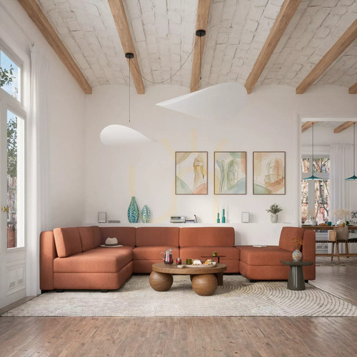 Jelölje be GRACIA moduláris kanapé – sarokmodul – terrakotta színű, a City Sofa gyártmányában