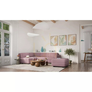 GRACIA moduláris kanapé – sarokmodul – halvány rózsaszín, a City Sofa gyártmányában small 7