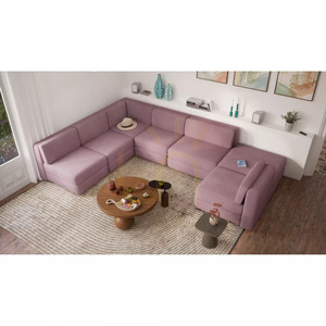 GRACIA moduláris kanapé – sarokmodul – halvány rózsaszín, a City Sofa gyártmányában small 8