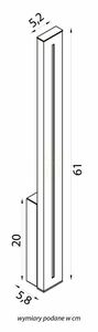 SU-MA Langer LGD-610 fekete kültéri LED fali lámpa 61 cm IP65 small 5