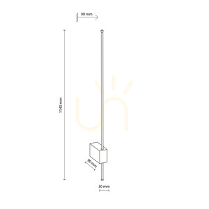 Lixa Black 18 W-os LED-es fali lámpa small 8