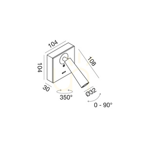 Gea Luce GAP590 szaténfehér LED fali lámpa 3 W small 1