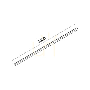 Vékony GBIN45 mágneses sín, 2 m, fekete, Gea Luce small 1