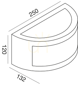Gea Luce GES142 kültéri falilámpa, E27 max. 18 W, fel/le világítás, IP54, barna, 25 x 12 cm small 1