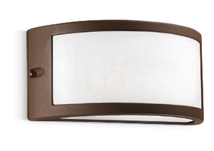 Gea Luce GES142 kültéri falilámpa, E27 max. 18 W, fel/le világítás, IP54, barna, 25 x 12 cm small 0
