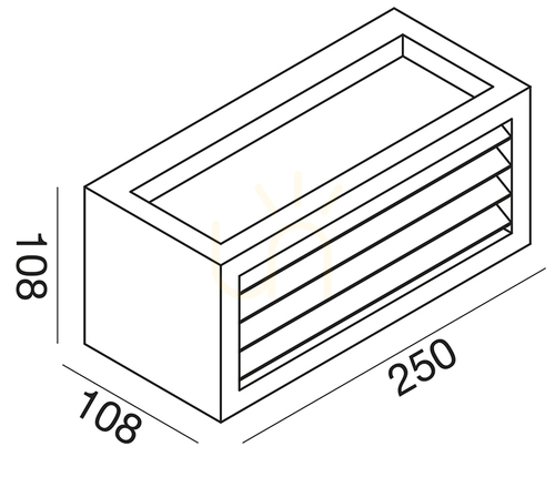 Jelölje be GES311 Silver Gea Luce kültéri falikar, IP54